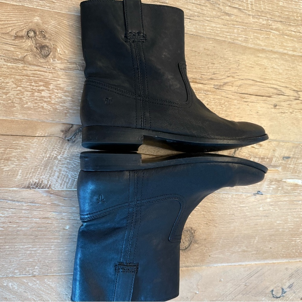 Frye Classic Black Women's Mid-Calf Leather Anna Boots 8.5 - Picture 9 of 11